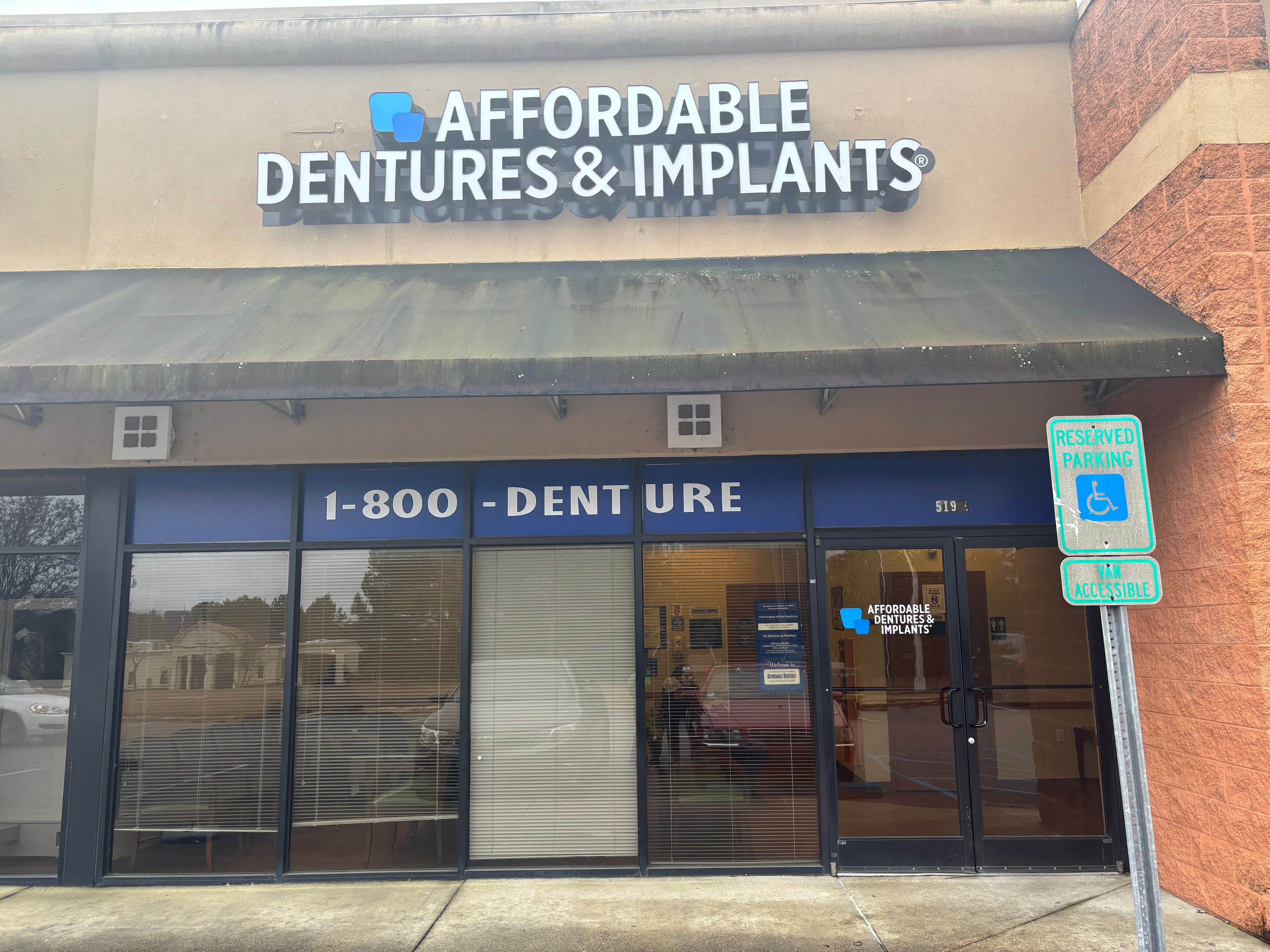 Exterior of Affordable Dentures & Implants in Meridian, MS