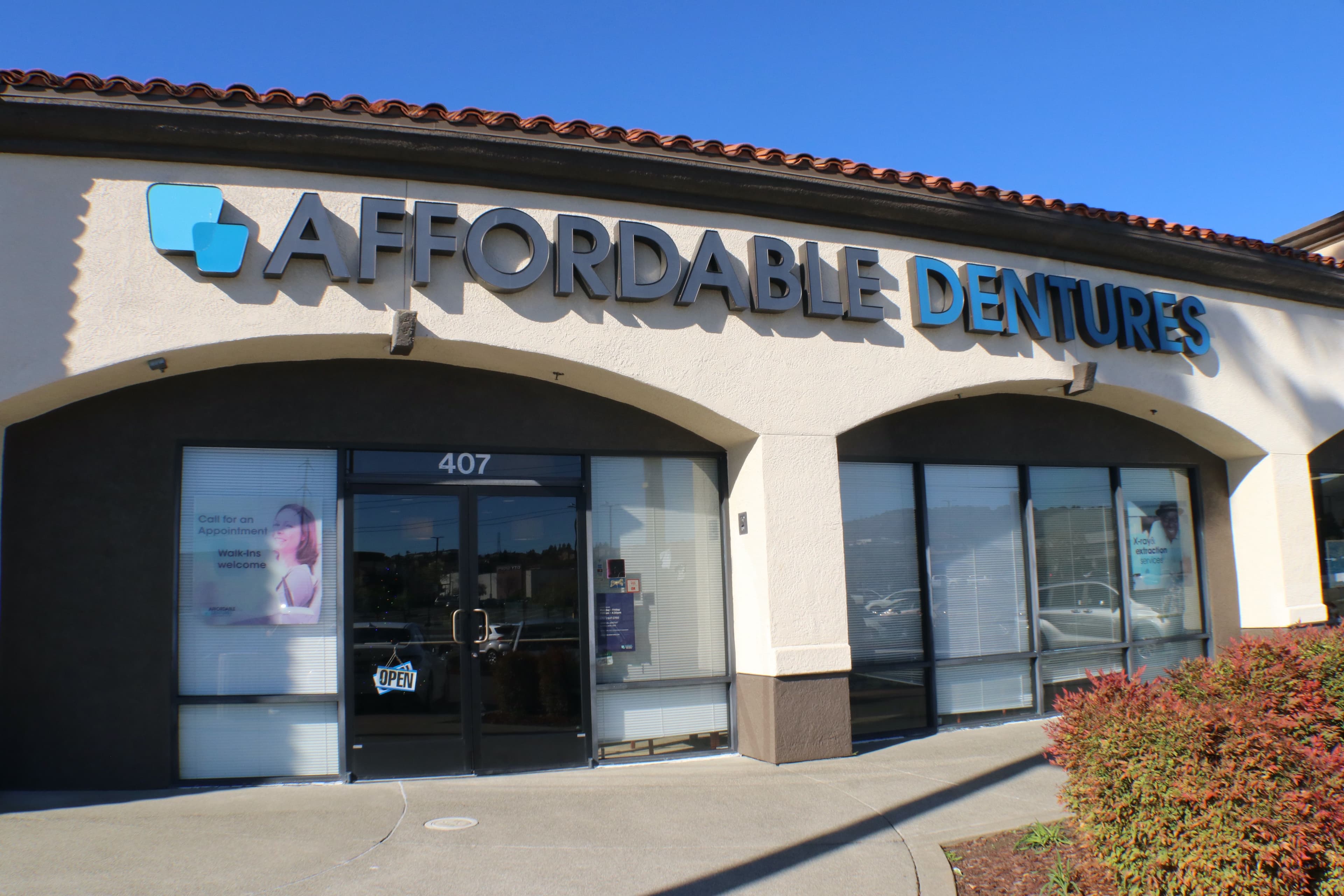 Exterior of Affordable Dentures & Implants in Vallejo, CA