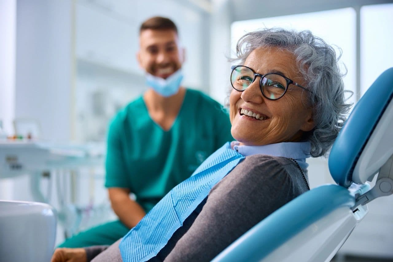 Photo of a patient smiling at the camera