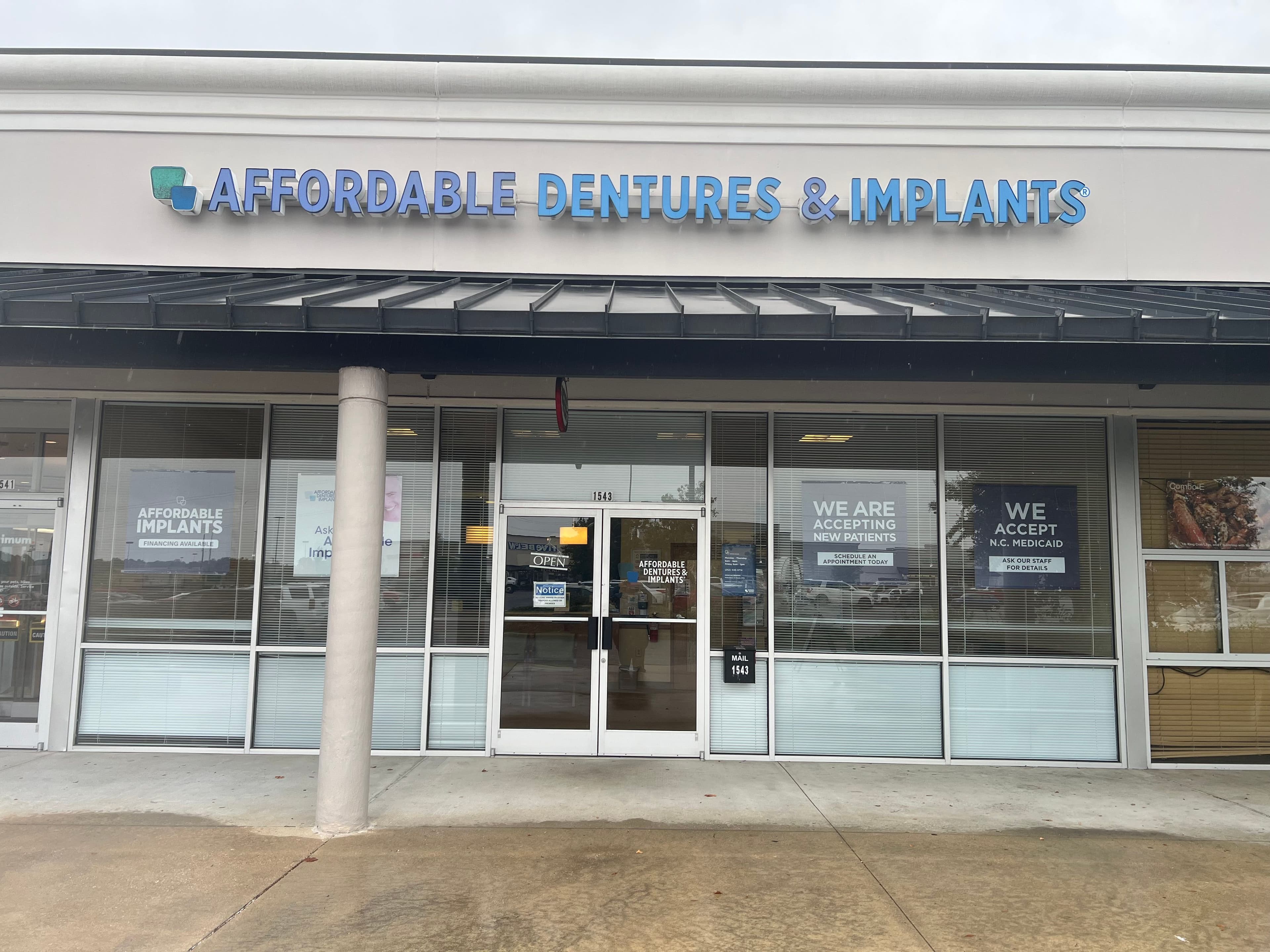Exterior of Affordable Dentures & Implants in Rocky Mount, NC